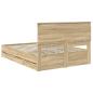 Preview: Bettrahmen Sonoma-Eiche 150 x 200 cm Ingenieurs Holz