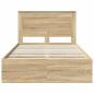 Preview: Bettrahmen Sonoma-Eiche 120 x 190 cm Ingenieurs Holz