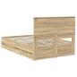Preview: Bettrahmen Sonoma-Eiche 120 x 190 cm Ingenieurs Holz