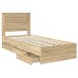 Preview: Bettrahmen Sonoma-Eiche 100 x 200 cm Ingenieurs Holz