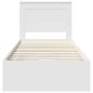 Preview: Bettrahmen mit Schubladen Weiß 90 x 190 cm Ingenieurs Holz