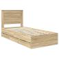 Preview: Bettrahmen Sonoma-Eiche 90 x 200 cm Ingenieurs Holz