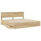 Preview: Bettrahmen Sonoma-Eiche 200 x 200 cm Ingenieurs Holz