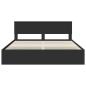 Preview: Bettrahmen mit Schubladen Schwarz 180 x 200 cm Ingenieurs Holz