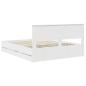 Preview: Bettrahmen mit Schubladen Weiß 160 x 200 cm Ingenieurs Holz