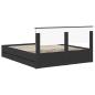 Preview: Bettrahmen mit Schubladen Schwarz 160 x 200 cm Ingenieurs Holz