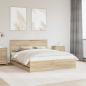 Preview: ARDEBO.de - Bettrahmen Sonoma-Eiche 160 x 200 cm Ingenieurs Holz