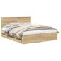 Preview: Bettrahmen Sonoma-Eiche 160 x 200 cm Ingenieurs Holz