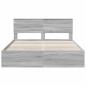 Preview: Bettrahmen Graues Sonoma 160 x 200 cm Ingenieurs Holz