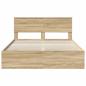 Preview: Bettrahmen Sonoma-Eiche 150 x 200 cm Ingenieurs Holz