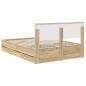 Preview: Bettrahmen Sonoma-Eiche 140 x 190 cm Ingenieurs Holz
