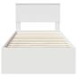 Preview: Bettrahmen mit Schubladen Weiß 90 x 190 cm Ingenieurs Holz