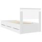 Preview: Bettrahmen mit Schubladen Weiß 90 x 190 cm Ingenieurs Holz