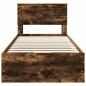 Preview: Bettrahmen Geräucherte Eiche 90 x 190 cm Ingenieurs Holz