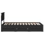 Preview: Bettrahmen mit Schubladen Schwarz 90 x 200 cm Ingenieurs Holz