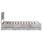 Preview: Bettrahmen mit Kopfteil Beton Grau 90 x 200 cm Ingenieurs Holz