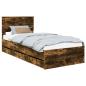 Preview: Bettrahmen Geräucherte Eiche 90 x 200 cm Ingenieurs Holz