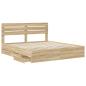 Preview: Bettrahmen Sonoma-Eiche 200 x 200 cm Ingenieurs Holz