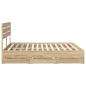 Preview: Bettrahmen Sonoma-Eiche 200 x 200 cm Ingenieurs Holz