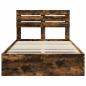 Preview: Bettrahmen Geräucherte Eiche 120 x 190 cm Ingenieurs Holz
