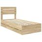 Preview: Bettrahmen Sonoma-Eiche 100 x 200 cm Ingenieurs Holz