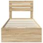 Preview: Bettrahmen Sonoma-Eiche 100 x 200 cm Ingenieurs Holz