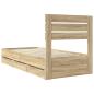 Preview: Bettrahmen Sonoma-Eiche 90 x 190 cm Ingenieurs Holz