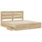 Preview: Bettrahmen Sonoma-Eiche 200 x 200 cm Ingenieurs Holz