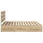 Preview: Bettrahmen Sonoma-Eiche 200 x 200 cm Ingenieurs Holz