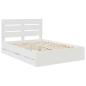 Preview: Bettrahmen mit Schubladen Weiß 140 x 200 cm Ingenieurs Holz