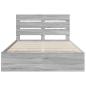 Preview: Bettrahmen Graues Sonoma 140 x 200 cm Ingenieurs Holz