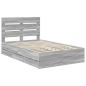 Preview: Bettrahmen Graues Sonoma 120 x 200 cm Ingenieurs Holz