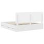 Preview: Bettrahmen mit Schubladen Weiß 200 x 200 cm Ingenieurs Holz
