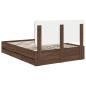 Preview: Bettrahmen Braun Eichen-Optik 140 x 200 cm Ingenieurs Holz