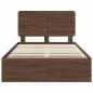 Preview: Bettrahmen Braun Eichen-Optik 135 x 190 cm Ingenieurs Holz