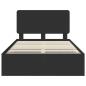 Preview: Bettrahmen mit Schubladen Schwarz 120 x 190 cm Ingenieurs Holz