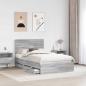 Preview: Bettrahmen Graues Sonoma 120 x 190 cm Ingenieurs Holz