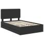 Preview: Bettrahmen mit Schubladen Schwarz 120 x 200 cm Ingenieurs Holz