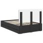 Preview: Bettrahmen mit Schubladen Schwarz 120 x 200 cm Ingenieurs Holz