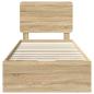 Preview: Bettrahmen Sonoma-Eiche 90 x 190 cm Ingenieurs Holz