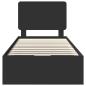 Preview: Bettrahmen mit Schubladen Schwarz 75 x 190 cm Ingenieurs Holz
