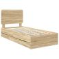Preview: Bettrahmen Sonoma-Eiche 75 x 190 cm Ingenieurs Holz