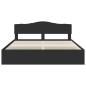 Preview: Bettrahmen mit Schubladen Schwarz 200 x 200 cm Ingenieurs Holz