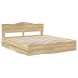 Preview: Bettrahmen Sonoma-Eiche 200 x 200 cm Ingenieurs Holz