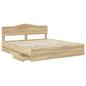 Preview: Bettrahmen Sonoma-Eiche 200 x 200 cm Ingenieurs Holz