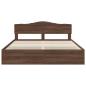 Preview: Bettrahmen Braun Eichen-Optik 200 x 200 cm Ingenieurs Holz