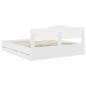 Preview: Bettrahmen mit Schubladen Weiß 180 x 200 cm Ingenieurs Holz