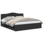 Preview: Bettrahmen mit Schubladen Schwarz 180 x 200 cm Ingenieurs Holz