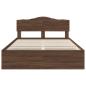 Preview: Bettrahmen Braun Eichen-Optik 150 x 200 cm Ingenieurs Holz