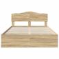 Preview: Bettrahmen Sonoma-Eiche 140 x 190 cm Ingenieurs Holz